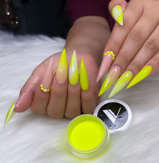 Yellow Acrylics Put the Sun At Your Fingertips V Beauty Pure