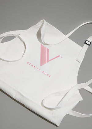 Technician Apron - White & Pink