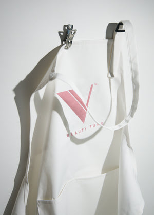 Technician Apron - White & Pink