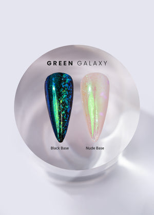 Chrome Flakes - Green Galaxy