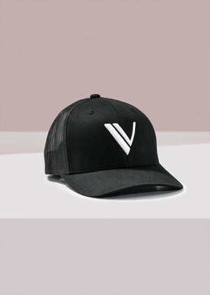 V Trucker Hat - Black